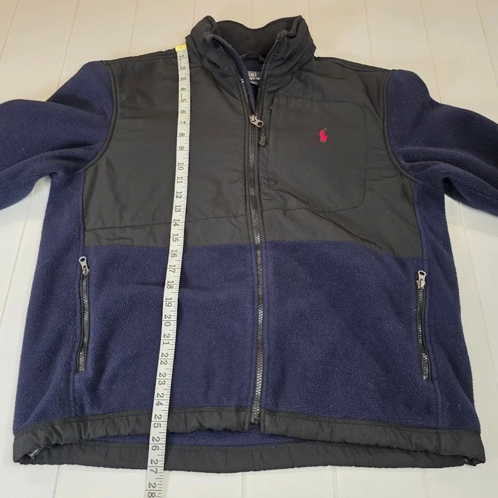 Polo Ralph Lauren‎ Men's Size L Polartec Fleece Jacket Navy Blue Full Zip